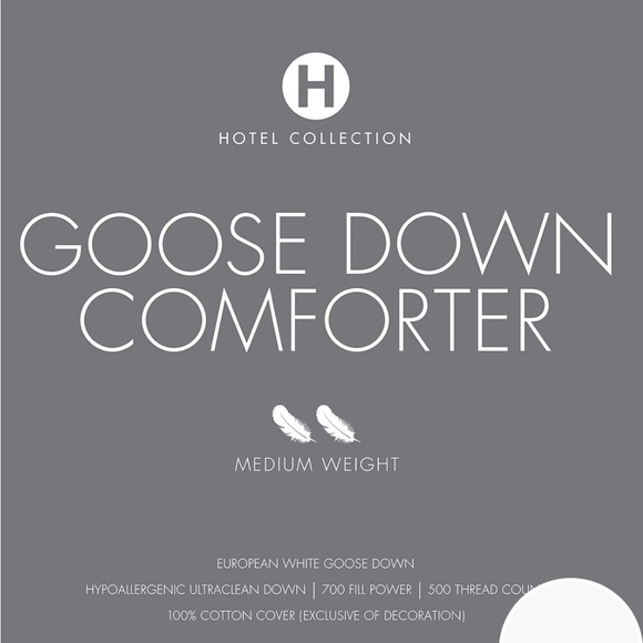 - - Hotel Collection Goose down comforter medium Weighttwin new